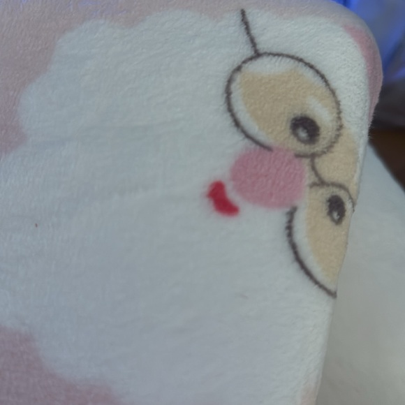 Rachel Roy Pink Gingerbread & Santa Blanket - Picture 8 of 8